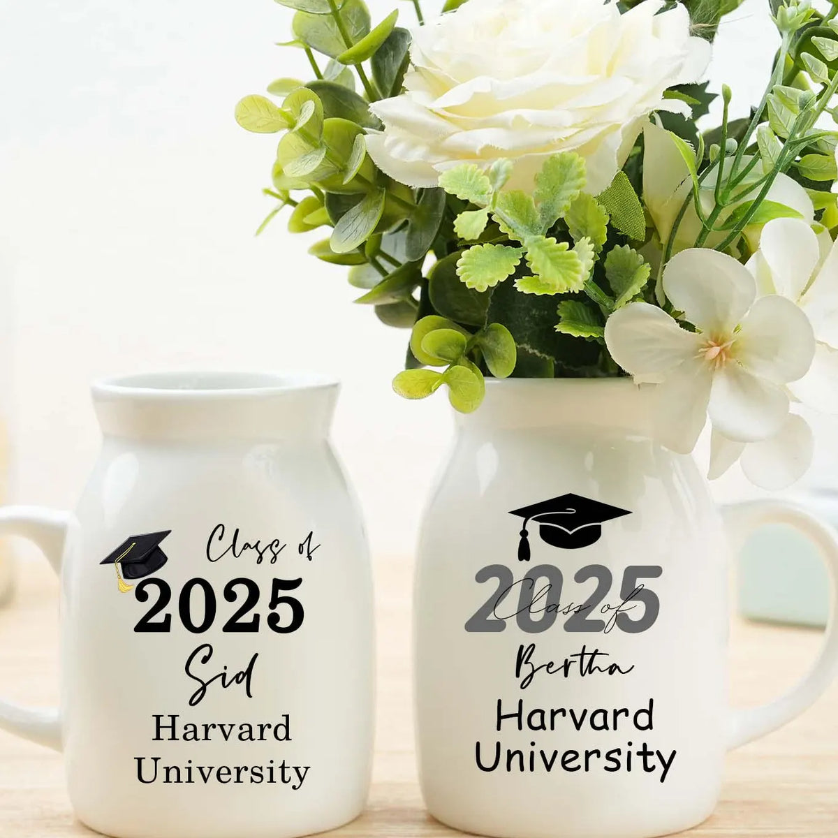 Personalized Graduation Flower Vase,College University High School Graduation Gift,Keepsake For Graduating,Masters Degree Gift,Class Of 2026
