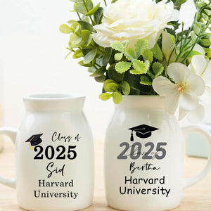 Personalized Graduation Flower Vase,College University High School Graduation Gift,Keepsake For Graduating,Masters Degree Gift,Class Of 2026