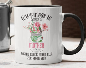 Personalized Mother s Day Mug with Custom Names, Floral Design Coffee Mug for Mom, Unique Mom Gift, Custom Mom Cup, Mother s Day Gift Idea from Kids