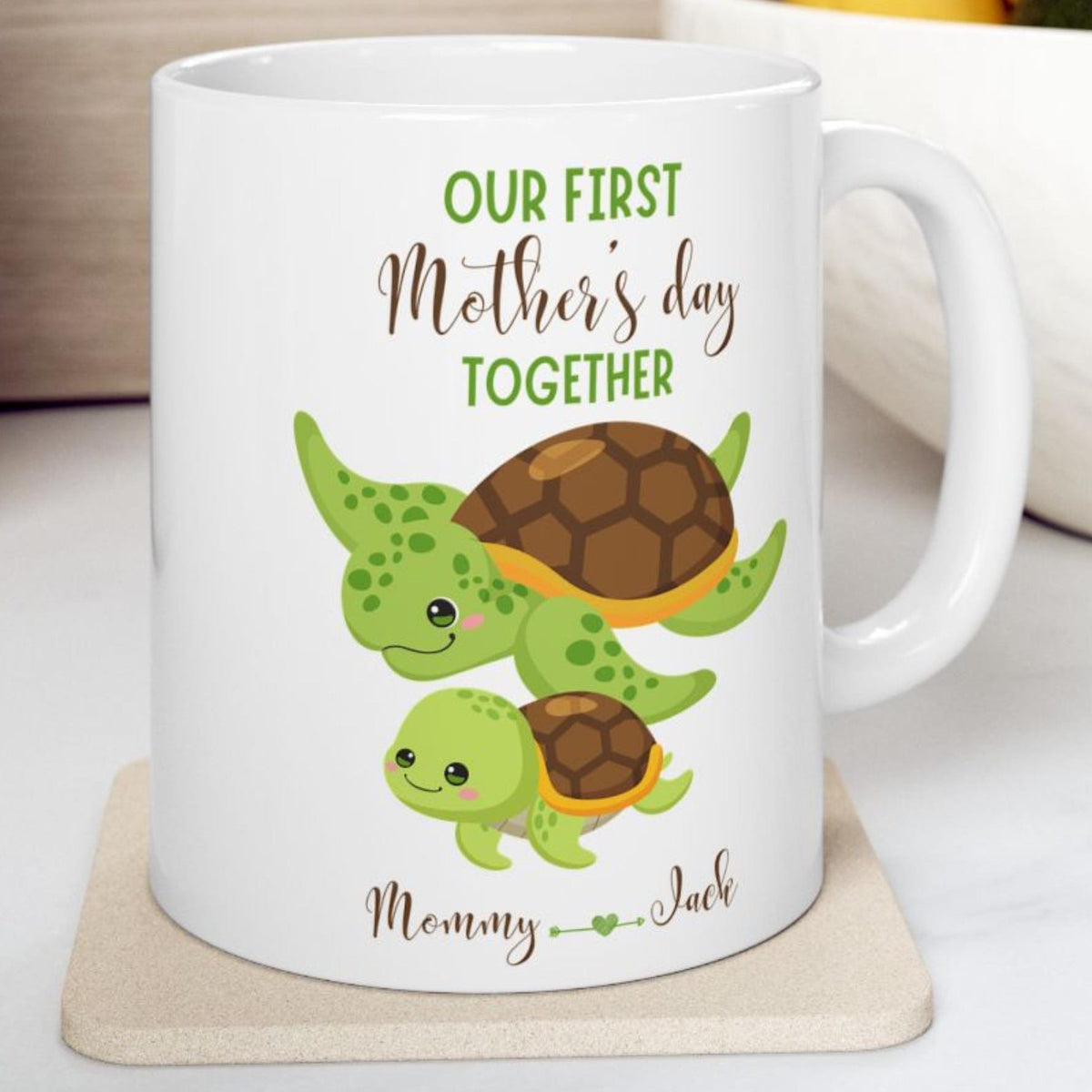 Our First Mother's Day Gift Mug, Personalized Name Mom Mug, First Time Mom Gifts, First Mother's Day Gifts From Baby, New Mom Gift Custom