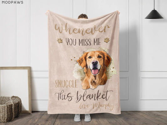 Custom Dog Memorial Blanket Using Pet Photo + Name Personalized Pet Memorial Gift Customize Dog Blankets Cat Picture Photo Blanket Mom Gift