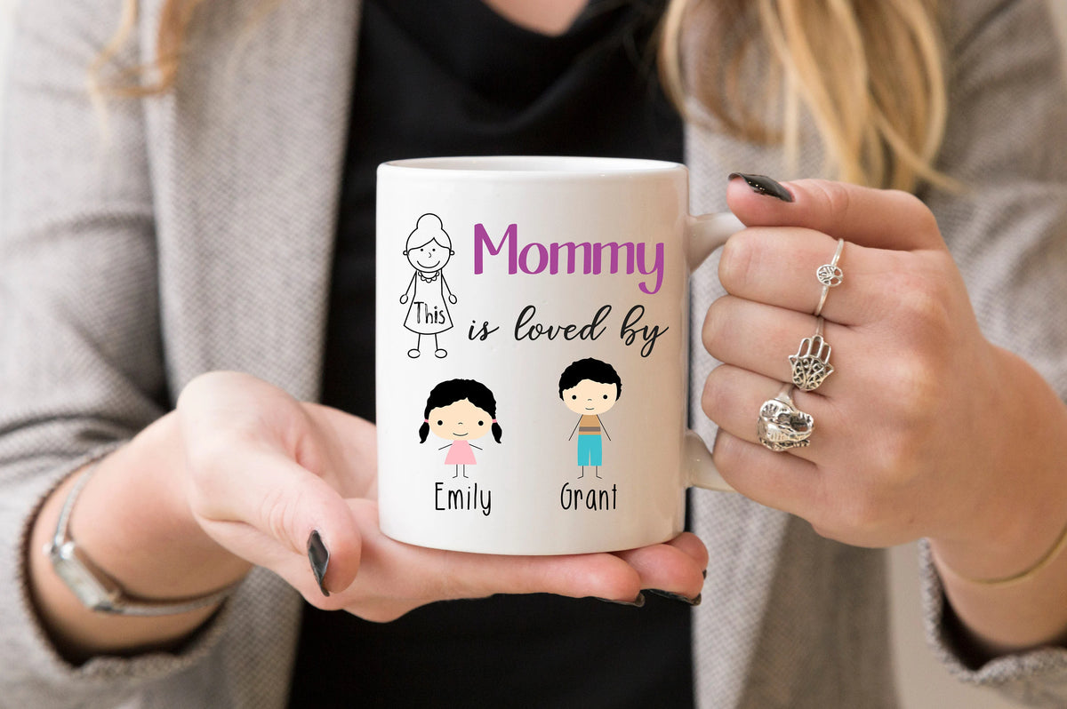 Mom Mug, This Mom is Loved By, Mommy Mug, Custom Name Mug, Mom Coffee Mug, Personalized Mom Mug, Custom Mom Mug, Mother Gift, Mug for Mom