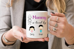 Mom Mug, This Mom is Loved By, Mommy Mug, Custom Name Mug, Mom Coffee Mug, Personalized Mom Mug, Custom Mom Mug, Mother Gift, Mug for Mom