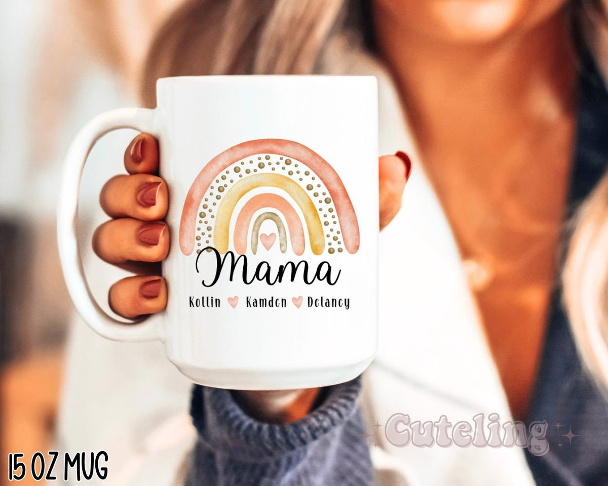 Custom Mama Mug, Mama Mug With Kids Names, Mother's Day Coffee Mug, Mothers Day Gift for New Mom Gift, Baby Shower Gift, Pregnancy Gift