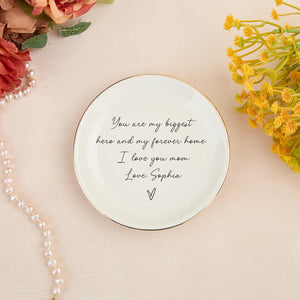 Personalized Mom Trinket Dish, Custom Jewelry Dish, Gift from Daughter