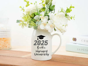 Personalized Graduation Flower Vase,College University High School Graduation Gift,Keepsake For Graduating,Masters Degree Gift,Class Of 2026