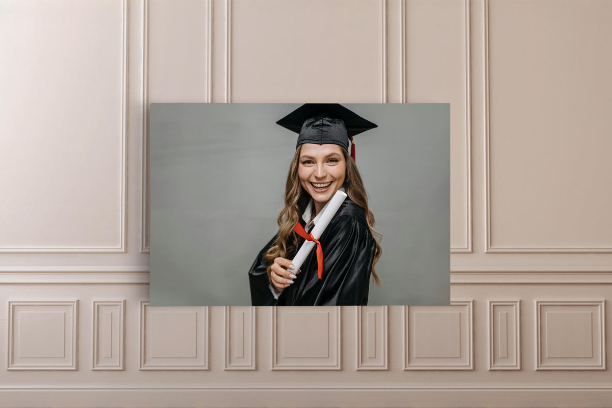 Personalized Graduation Photo Canvas Print, Custom Graduate Gift , Unique Keepsake Wall Art for High School or College Graduation Celebration