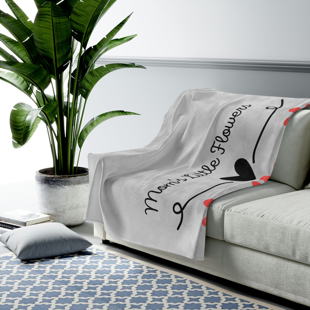 Personalized Mothers Day Gift, Gift for Mom, Blanket for Mom, Mom's Garden, Mom Flowers, Personalized Mom Blanket, Customized Throw Blanket