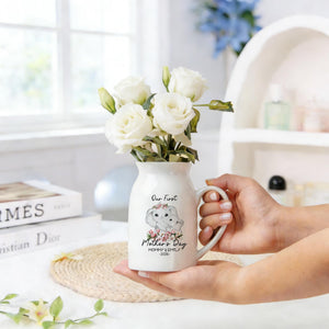 Personalized Our First Mother's Day Vase - Gift for New Mom/Mama/Mum/Mummy, Handcrafted Ceramic Keepsake, The Perfect Surprise Gift for Her