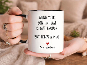 Son In Law Mug | Mother s Day Gift From Son In Law | Funny Mom Coffee Mug | Personalized Custom Name Mug | Gift For Mother Mama Mommy