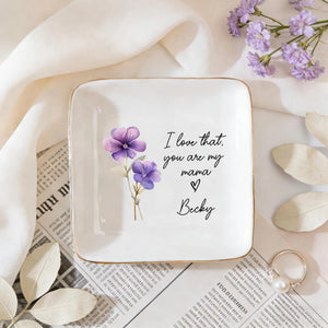 Custom Jewelry Dish For Mama, Unique Gift To Mother, Kids Name Trinket Dish, Gifts for Mum/Grandma/Nana, Mothers Day Gifts