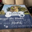 Personalized Dog Photo Memorial Blanket, Pet Loss Remembrance Gift For Dog Mom Dad