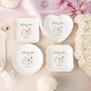 Personalized Grandma Ring Dish,If Nana's Were Flowers Jewelry Dish,Mothers Day Gift,Gift for Grandma from Grandkids,Birthday Ring Dish Gift