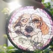 Custom Cat Portrait from Photo Suncatcher, Pet Sun Catcher Memorial, Glass Pet Memorial, Personalized Pet Portrait Housewarming Gift