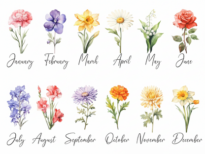 Personalised Birth Flower Cushion, Our Family Bunch Personalised Flowers, Grandmas Garden Custom Birth Flowers, Family Flower Pillow,