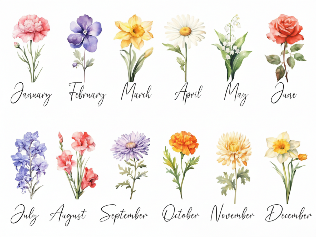Personalised Birth Flower Cushion, Our Family Bunch Personalised Flowers, Grandmas Garden Custom Birth Flowers, Family Flower Pillow,