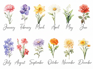 Personalised Birth Flower Cushion, Our Family Bunch Personalised Flowers, Grandmas Garden Custom Birth Flowers, Family Flower Pillow,