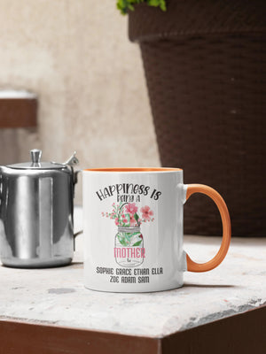 Personalized Mother s Day Mug with Custom Names, Floral Design Coffee Mug for Mom, Unique Mom Gift, Custom Mom Cup, Mother s Day Gift Idea from Kids