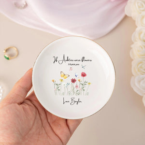 Personalized Grandma Ring Dish,If Nana's Were Flowers Jewelry Dish,Mothers Day Gift,Gift for Grandma from Grandkids,Birthday Ring Dish Gift