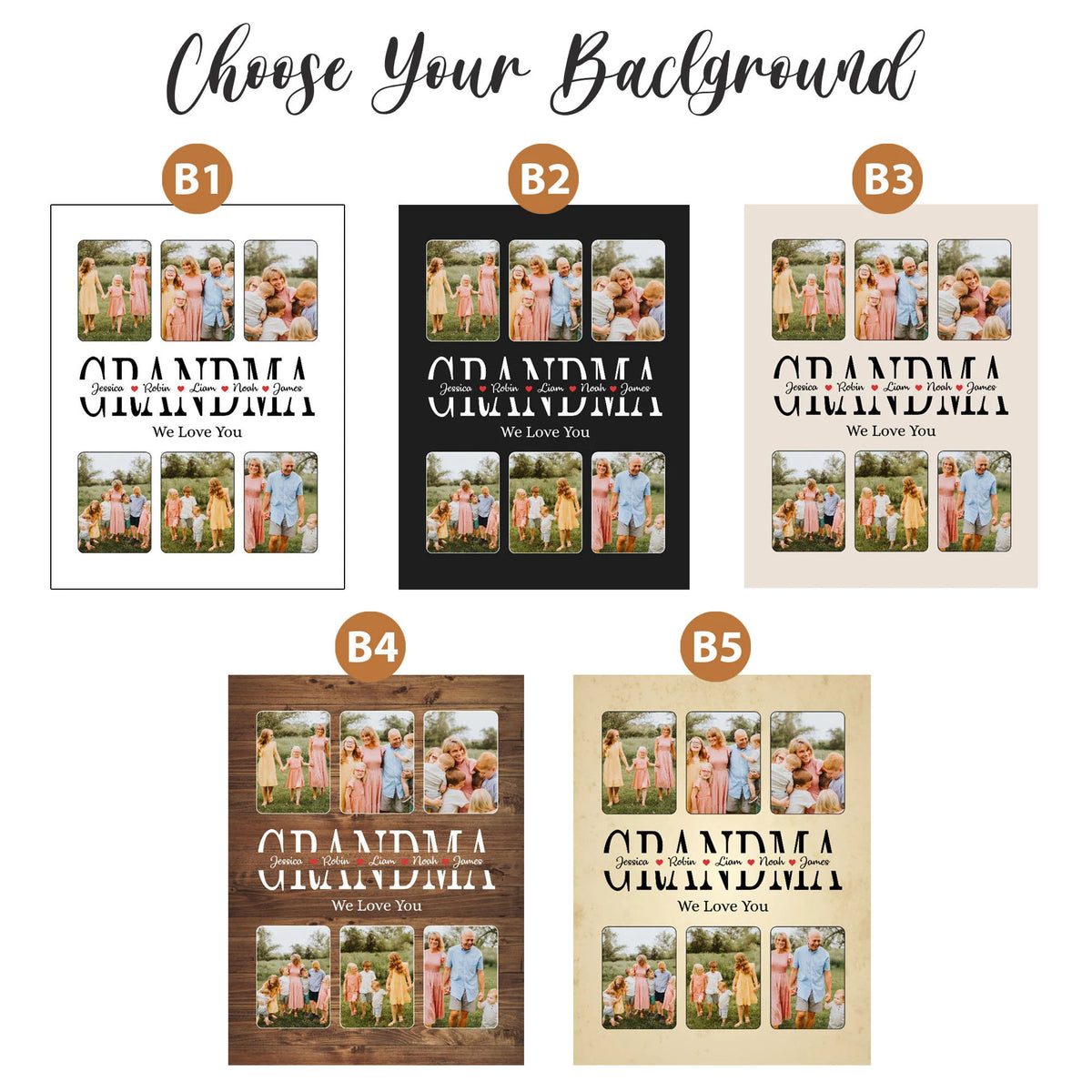 Personalized Grandma Photo Collage Blanket, Mother's Day Gifts, Grandma Photo Blanket, Gift for Grandma Chritsmas Gift Grandma Gifts