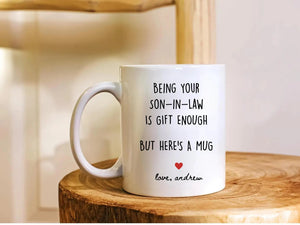 Son In Law Mug | Mother s Day Gift From Son In Law | Funny Mom Coffee Mug | Personalized Custom Name Mug | Gift For Mother Mama Mommy