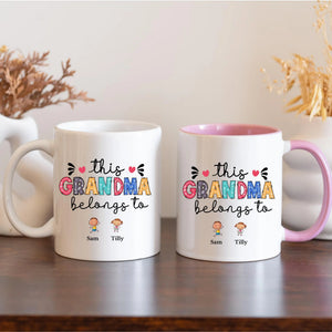 This Grandma Belongs To Mug Personalised Grandma Mug with Grandkids Names Custom Grandma Gift Grandma Gift from Grandkids