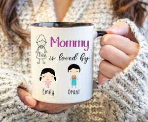 Mom Mug, This Mom is Loved By, Mommy Mug, Custom Name Mug, Mom Coffee Mug, Personalized Mom Mug, Custom Mom Mug, Mother Gift, Mug for Mom