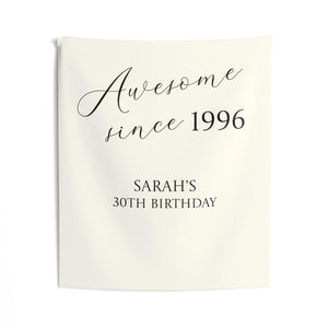 Custom 30th Birthday Banner | Photo Booth Backdrop | 30th Party Decorations | Birthday Sign