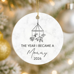New Mom Ornament, Promoted to Mom Keepsake, First Christmas as Mommy, First Time Mama Keepsake, Gift for new Mom, Baby Shower Gift