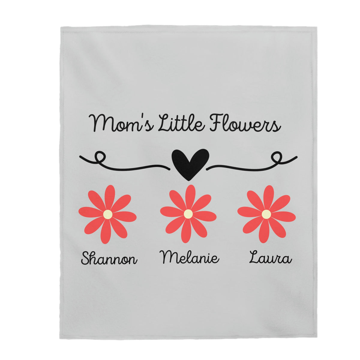 Personalized Mothers Day Gift, Gift for Mom, Blanket for Mom, Mom's Garden, Mom Flowers, Personalized Mom Blanket, Customized Throw Blanket