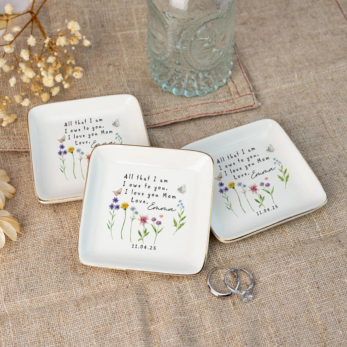 Unique Mothers Jewelry Dish,Custom Moms Gifts, Mama Gifts, Birthday Gifts, Mothers Gifts from Daughter, Mothers Day Gifts,Gifts for Mom