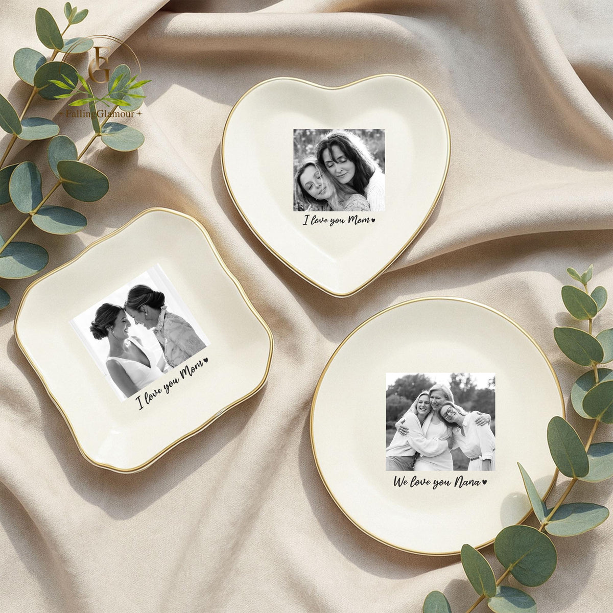 Personalized Grandma Photo Jewelry Dish: Ceramic Trinket Tray Gift for Grandma, Grandma Gifts, Nana Gift, Gift For Mom,Thank You Mom Grandma