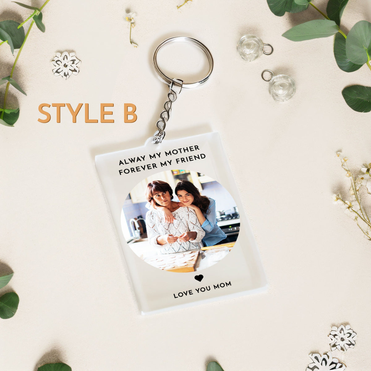 Personalized Photo Keychain,Mama keychain, Personalized Mothers Gift,Mom's Birthday gift, keychain for mom,Mothers day gift,Anniversary Gift