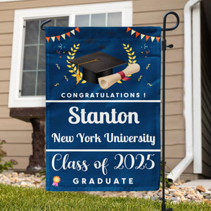 Congratulations Class of 2026 Graduate - Personalized Garden Flag, College Grad Flag, Class of 2026 Grad Flag, Custom College Flag