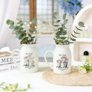 Personalized Our First Mother's Day Vase - Gift for New Mom/Mama/Mum/Mummy, Handcrafted Ceramic Keepsake, The Perfect Surprise Gift for Her
