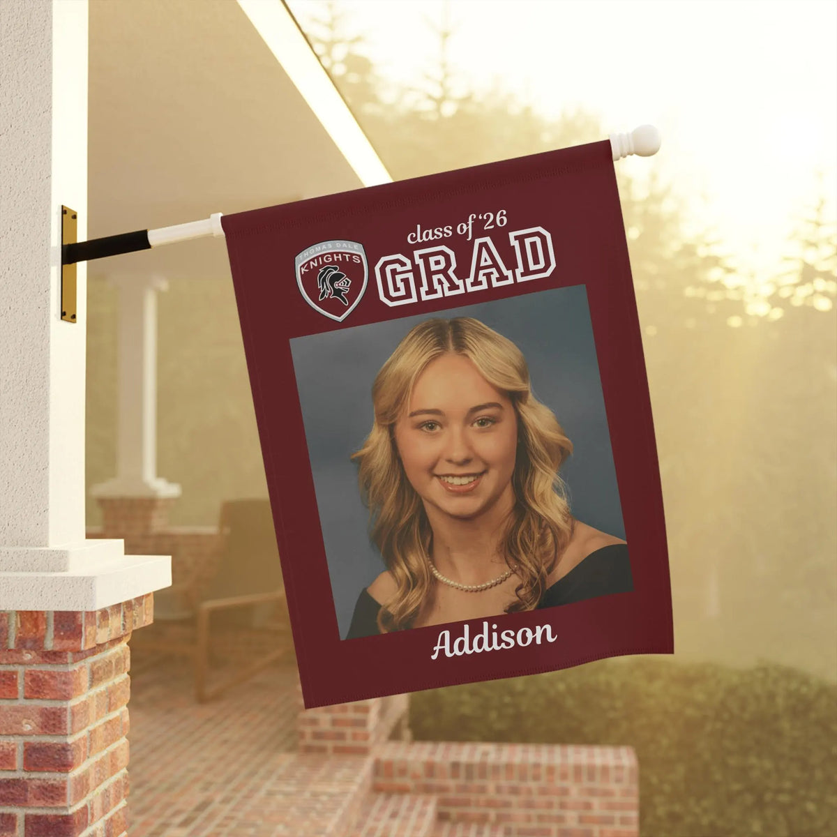 Class of 2026 Graduation Garden Flag with Photo | Custom Senior Yard Flag | Personalized Grad Banner | High School Senior Photo Flag
