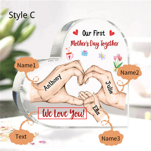 Our First Mother's Day Together Acrylic Keepsake Block Gift for New Mum, 1st Mothers Day Gift, Mother's Day, New Born Gift