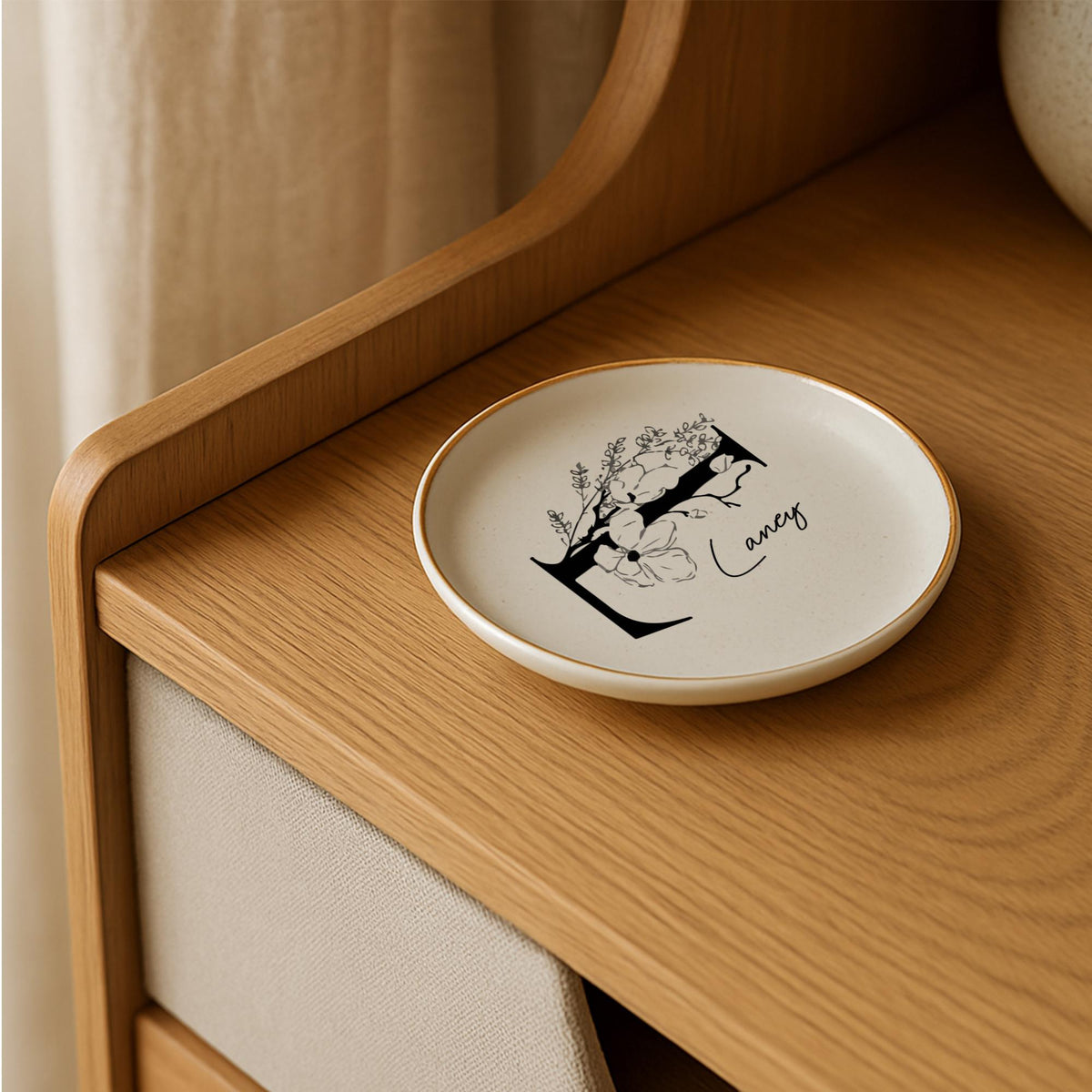 Personalized Ring Dish Wedding Gift for Couple Custom Jewelry Tray Engagement Ring Holder Bride Gift Anniversary Keepsake