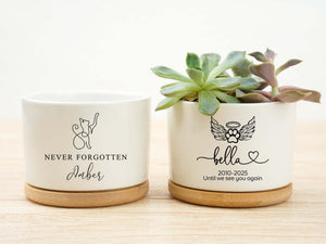 Cat Memorial Gift, Remembrance Gift, Pet Memorial Gift, Loss of Pet, Loss of Cat, Custom Flower Pot, Never Forgotten, Memorial Planter
