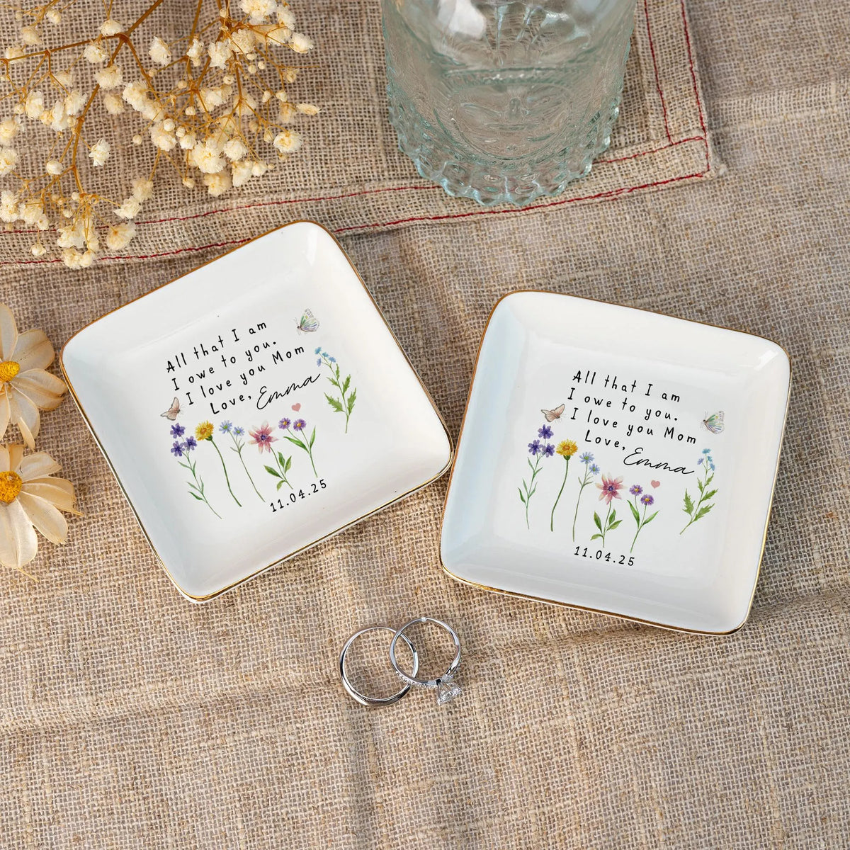 Unique Mothers Jewelry Dish,Custom Moms Gifts, Mama Gifts, Birthday Gifts, Mothers Gifts from Daughter, Mothers Day Gifts,Gifts for Mom