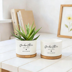 Personalized Godmother Flower Pot,Baptism Keepsake Gifts,Plant Pot For Godparents,Appreciation Gift,Mothers Day Gift,Godmother Proposal Gift
