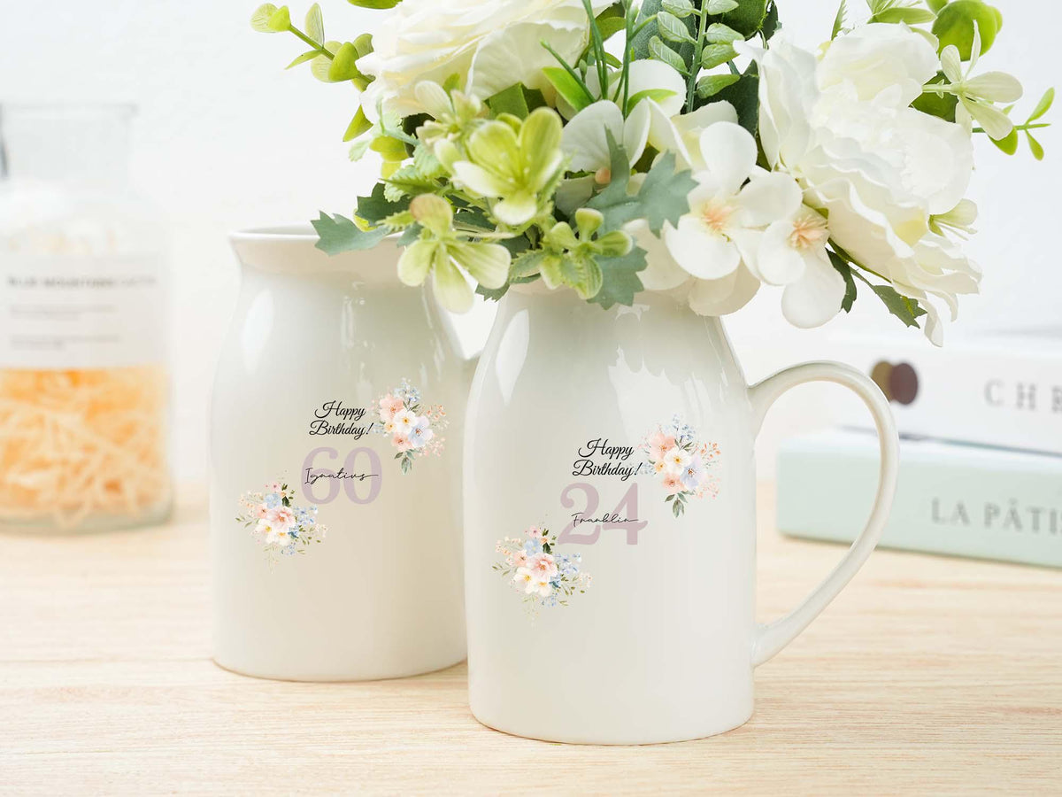 Birthday Gift for Mum, Gift for Nanna, Personalised If nanny's were flowers, Jug Vase, Gift for Mum, Gift for Mom, Grandma, Gift for Her
