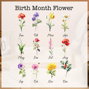 Mum's Garden Night Light, Custom Birth Month Flower With Kids Names Night Light, Mother's Day Gift for Mom Gifts Personalized Birthday Gift