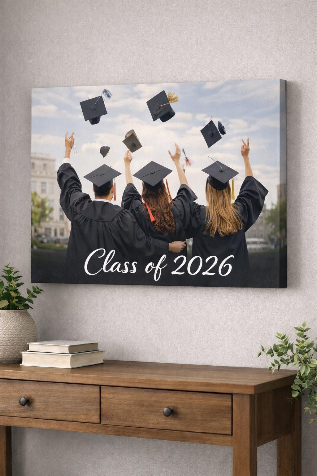 Personalized Graduation Photo Canvas Print, Custom Graduate Gift , Unique Keepsake Wall Art for High School or College Graduation Celebration