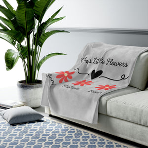 Personalized Mothers Day Gift, Gift for Mom, Blanket for Mom, Mom's Garden, Mom Flowers, Personalized Mom Blanket, Customized Throw Blanket