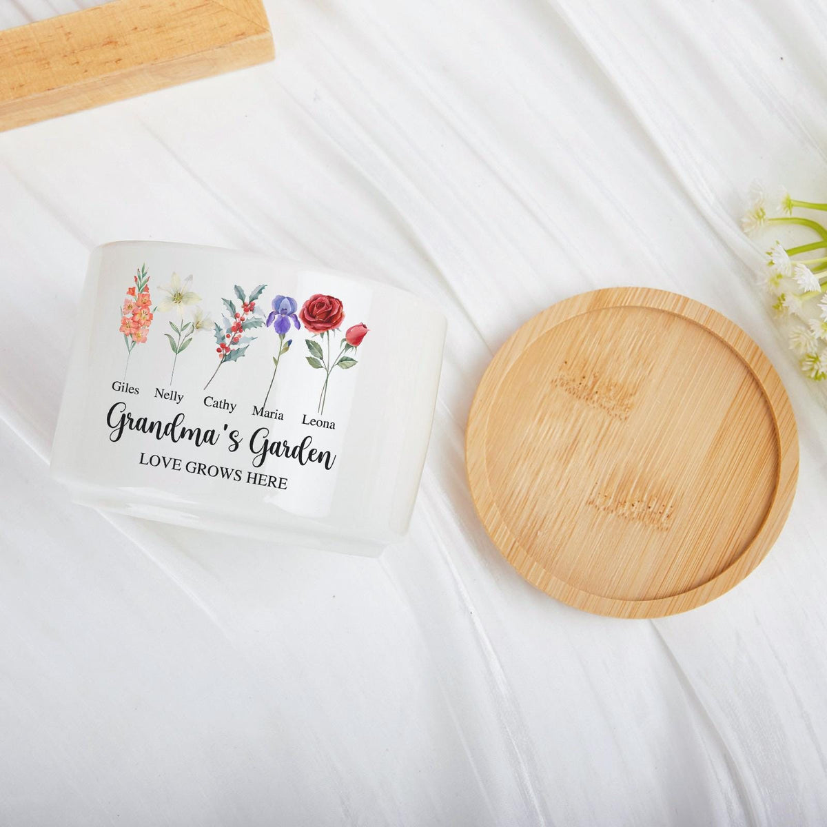 Personalised Birth Flower Mini Pot, Mothers Day Plant Pot, Grandma's Garden Pot for Mom Nanny, Family Flower Plant Pot, Perfect Gift for Her