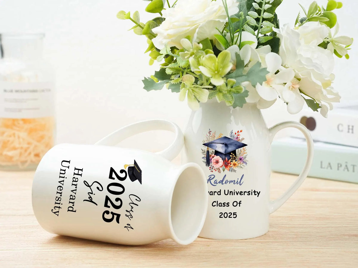 Personalized Graduation Flower Vase,College University High School Graduation Gift,Keepsake For Graduating,Masters Degree Gift,Class Of 2026