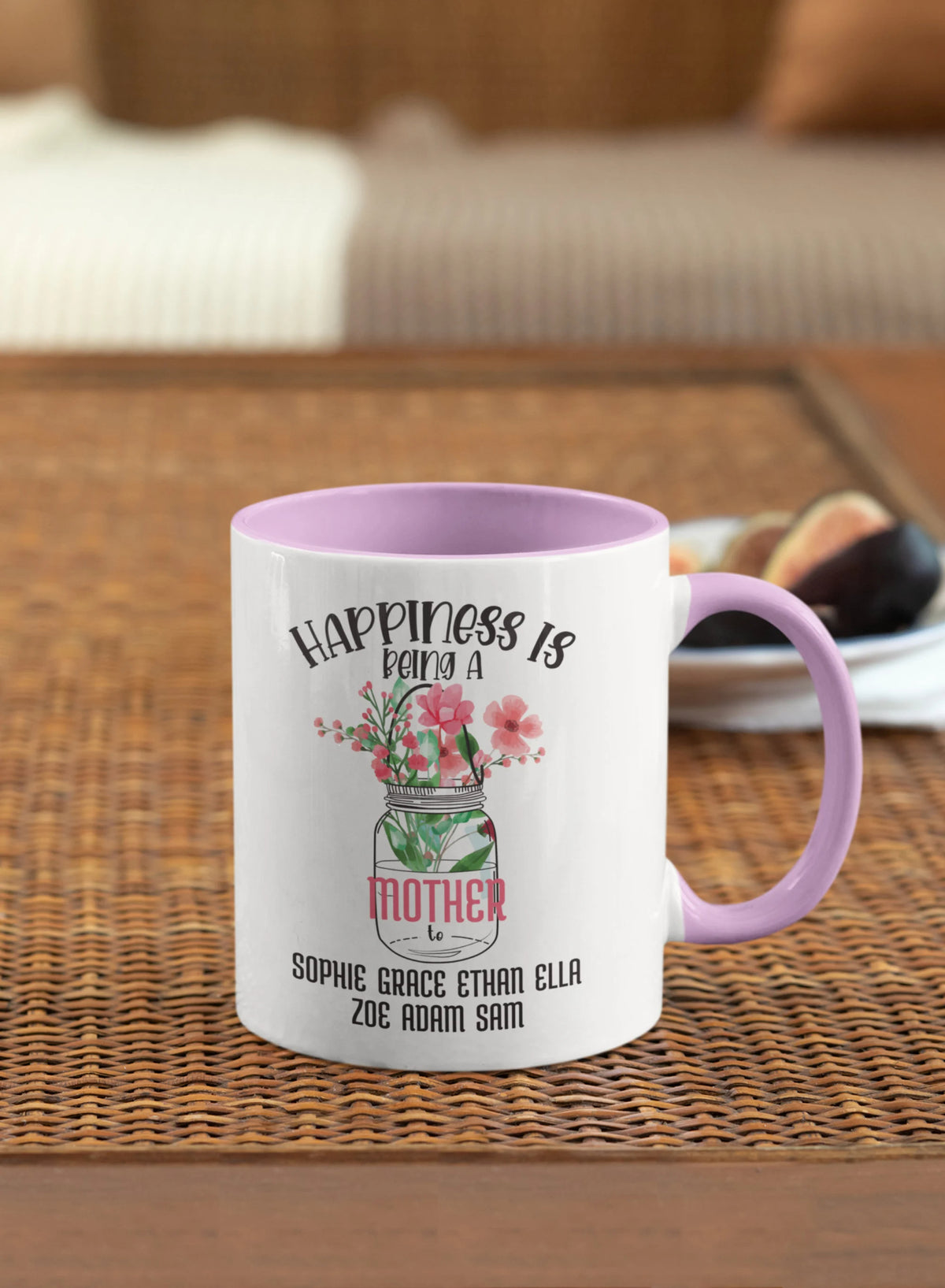 Personalized Mother s Day Mug with Custom Names, Floral Design Coffee Mug for Mom, Unique Mom Gift, Custom Mom Cup, Mother s Day Gift Idea from Kids