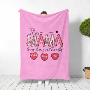 Personalized Mama Blanket With Kids Names: Sentimental Mom Gift For Mother's Day, Best Gift For Mother
