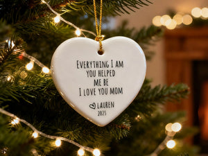 Mothers Day Gift, Mom Ornament,Personalized Gift For Mom,Personalized Mothers Day Ornament,Mom Birthday,I Love You Mom Gift,Ceramic Ornament